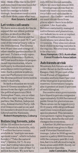 Balancing forests, jobs The Age